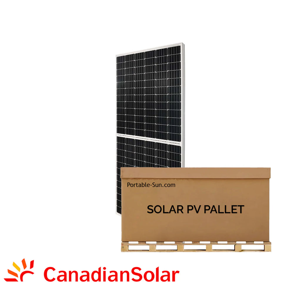 Canadian Solar 15.6kW Pallet - 600W N-Type TOPCon Bifacial Solar Panels | Up to 720W Bifacial | CS6W-600TB-AG | Full Pallet (26)