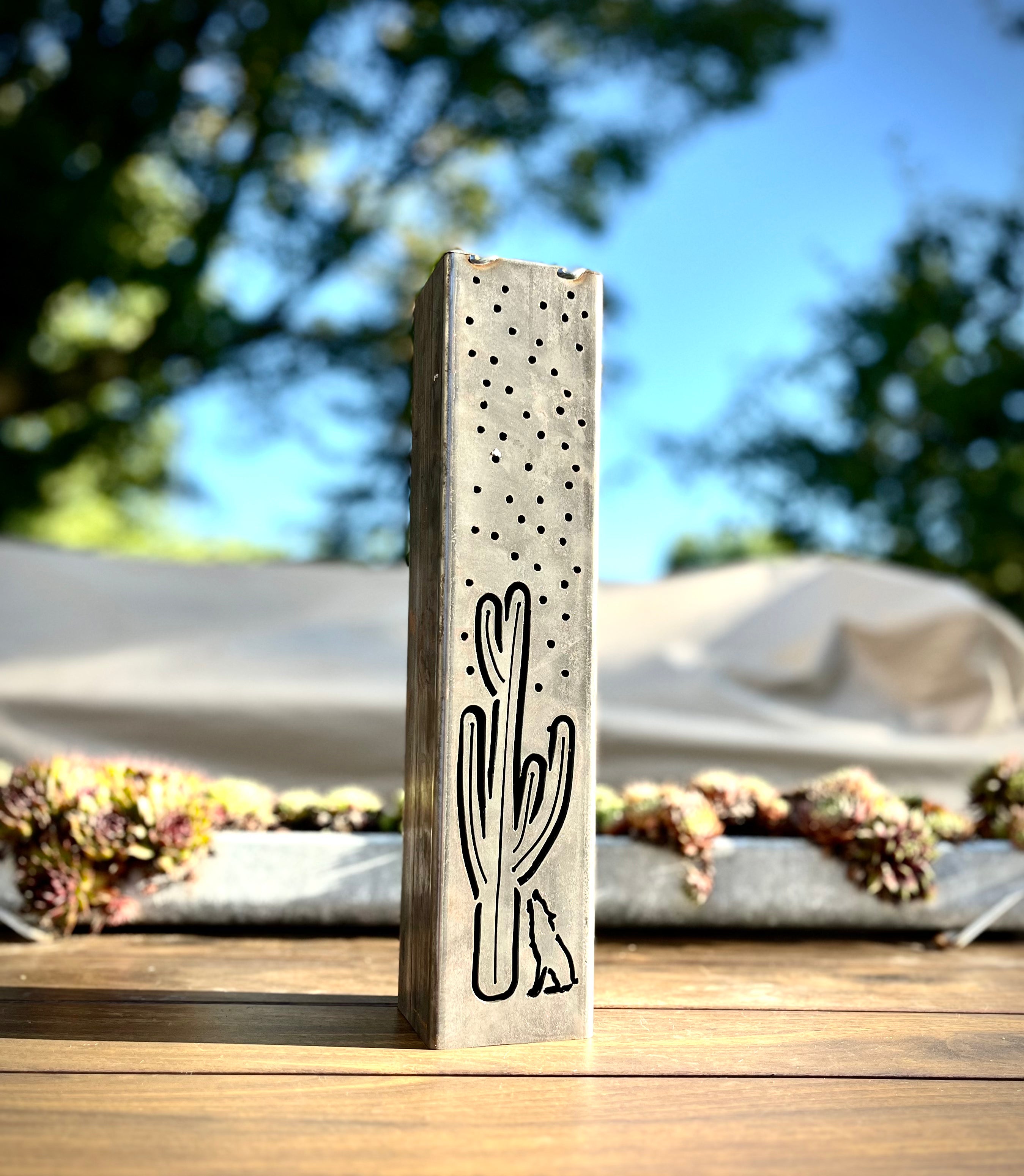 Desert Night Luminary Pillars w/ Solar Cap
