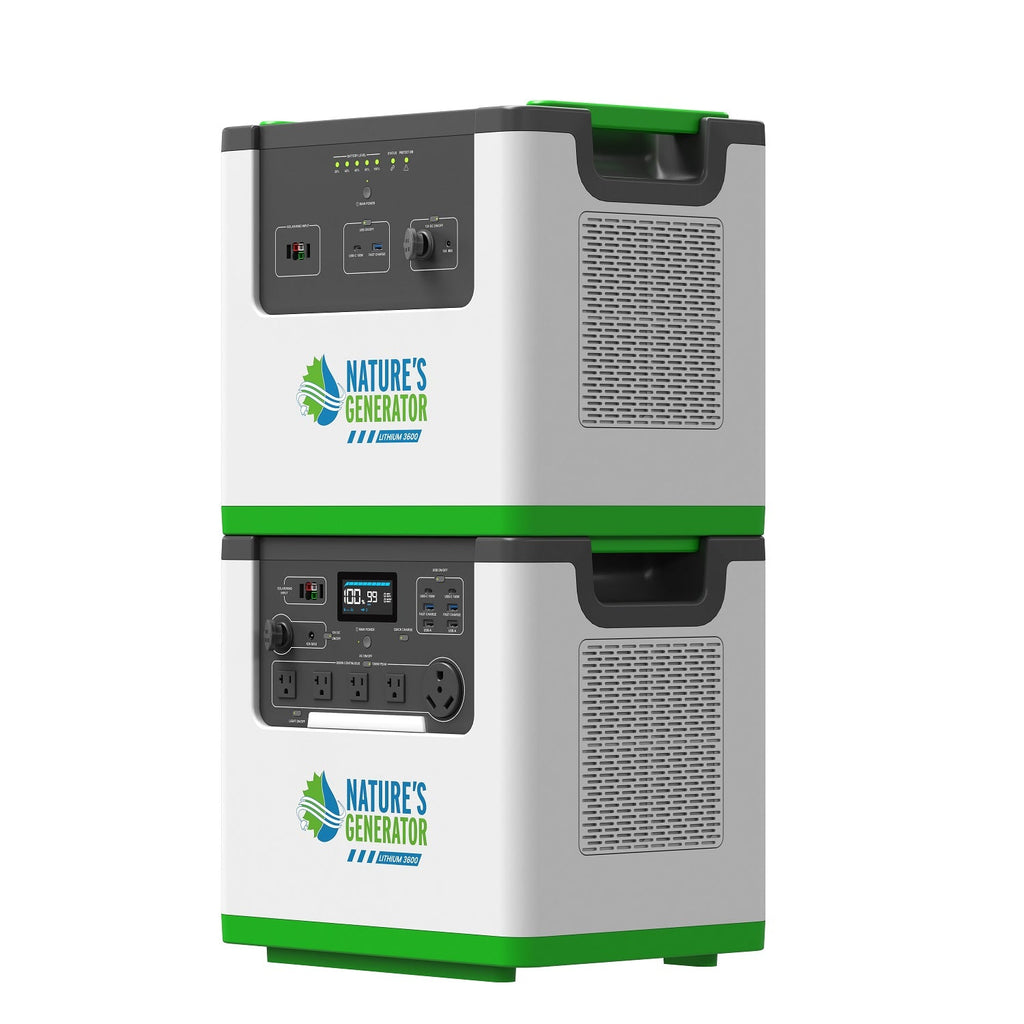 Nature's Generator Lithium 3600 Solar Generator and Transfer Switch