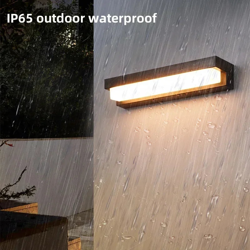 Solar LED  Outdoor  Lights Garden Balcony Waterproof Decor Solar Powered Lamp Porch Stairs Energy-saving Three-color Wall Light