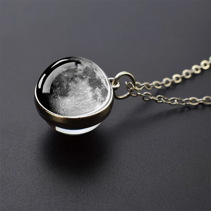 Solar System Galaxy Pendant Necklace | Unisex Astronomy Jewelry Gift
