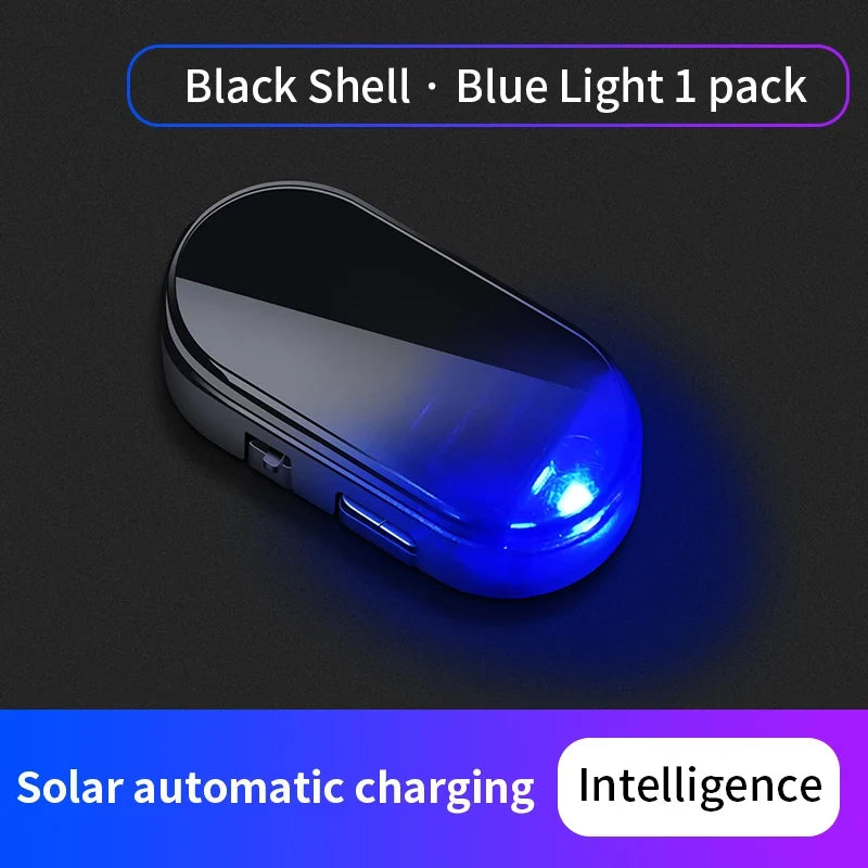 Solar Powered Fake Car Security Light | Simulated Dummy Alarm LED Warning Lamp