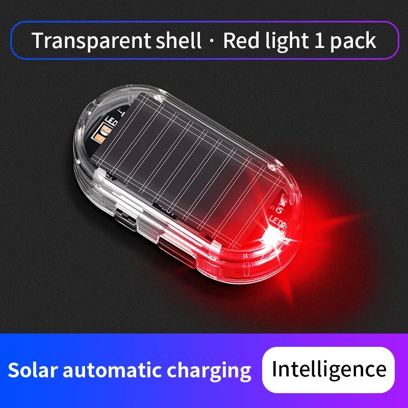 Solar Powered Fake Car Security Light | Simulated Dummy Alarm LED Warning Lamp
