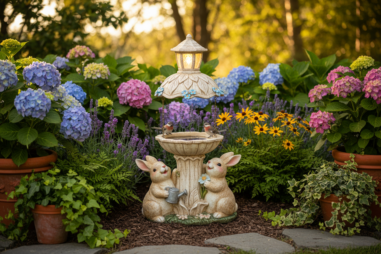 Playful Bunnies Bird Feeder